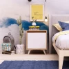 Hanah Home Noćni ormarić Yeppuga 45x52x40cm Hrast-Beli