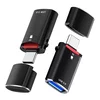 USB-A v USB-C OTG adapter Techsuit AluVoltX CC1 5Gbps, TF čitalnik kartic, 3A - črn