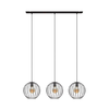 Luster na sajli MERCURE 3xE27/15W/230V crni