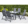 Gardenson Vrtna Garnitura Taviano, 7-Delno, Aluminij, Steklo