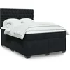 VIDAXL Box spring posteljni z vzmetnico črn 140x190 cm žamet
