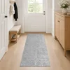 vidaXL Preproga Siva 80 x 300 cm 100% poliester 3 mm Pralna