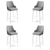 Hanah Home Set barskih stolica Enox, 4 komada, Sivo-beli