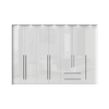 JELA Plakar P72B/PN - kolekcija Piano - Kristalno bela/Kristalno Bela HG Lak - 322x226x60 cm