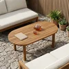 Gornji dio stola 90 x 45 x 3,5 cm Ovalni Čvrsto teak drvo