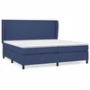 Vidaxl Box spring postelja z vzmetnico modra 200x200 cm blago