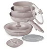 Komplet posod s titanovo površino 9 kosov Taupe Collection BH-8255