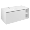 SAPHO Elegantna Bela Mat Kopalniška Omara LOREA 100x46x51,5 cm z Mehkim Zapiranjem