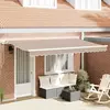 Skrovita tenda Bež 400 x 200 cm tkanina