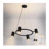 Brilagi - LED RGBW prigušiva luster na sajli SELE 4xGU10/6,5W/230V crna