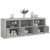 Komoda s LED svjetlima siva boja betona 181,5x37x67 cm