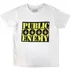 Public Enemy Four Logos White L Majica