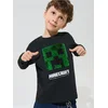 Sinsay - Pamučna majica sa aplikacijom od šljokica Minecraft - crno