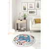 CONCEPTUM HYPNOSE Okrugli beli tepih za decu Blue Cats 140 cm (882CHL1647)