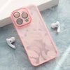 Maska Glitter Feather za iPhone 16 Pro roze