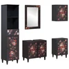 Set ormarića za kupaonicu s ladicama 5 pcs Čvrsto drvo manga