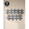 Sinsay - Set filcanih zidnih panela u obliku slagalice 9 pack - tamno siva