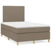 vidaXL Box spring postelja z vzmetnico taupe 120x190 cm blago