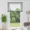 Vidaxl Okenska roleta z zavesami Drugo Črna 80 x 130 cm Aluminij