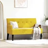 Chesterfield klupa Žuta 112 x 65,5 x 75 cm Baršun