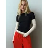 Pull&Bear Majica črna/bela