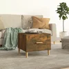 vidaXL Klubska mizica dimljeni hrast 50x50x40 cm konstruiran les