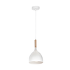 Luster na sajli NOAK WOOD 1xE27/15W/230V bela/bukva