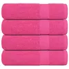 Vidaxl vidaXL Brisače za roke, 4 kosi, roza, 50 x 100 cm, 100 % bombaž