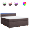 vidaXL vidaXL Box spring postelja z vzmetnico temno rjav 200x200 cm blago, (21304641)