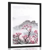 Plakat s paspartujem kitajska pokrajina v megli - 60x90 no frame