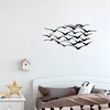 Opviq Zidna dekoracija Herd Of Birds, 120x55 cm, 1.5 mm, Crna