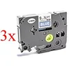 Komplet Brother TZe-525/TZ-525/PT/P-Touch 9mm kompatibilni trakovi (3) - bel izpis/moder trak