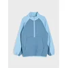 Sinsay - Sportski half-zip duks sa toplom postavom Active - mornarsko
