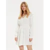 Vila Poletna obleka Mesa 14092006 Écru Loose Fit