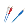 slomart Avdio kabel JACK 3,5 mm na 2x RCA, 5 m (modra)