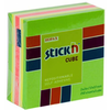 HOPAX samolepilni lističi v obliki kocke STICKN NEON 51x51mm, 400 listni, zeleni