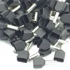 100 kosov 1,5 mm črnih dvojnih objemnih tulcev za izolirane končne sponke