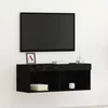 Set TV komoda Crni hrast 80 x 30 x 30 cm Konstruirano drvo