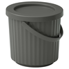 DAMMÄNG Kanta s poklopcem, tamnosiva, 8 l