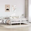 Okvir kreveta s uzglavljem bez madraca bijeli 200x200 cm