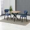 HANAH HOME Set Trpezarijski sto i 2 stolice Elma Navy Blue Walnut