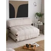 Atelier del Sofa Dvosed na razvlačenje Fold Kadife 2 120x24x75cm Beli