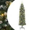 Umjetno vitko božićno drvce Zelena i bijela 240 cm