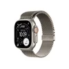 APPLE Watch Ultra 3 Cellular 49mm Natural Titanium Case with Natural Titanium Milanese Loop – Medium (mewy4se/a)