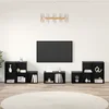 Set TV stalka Zidne 8 pcs Crni hrast Konstruirano drvo