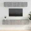 5-dijelni set TV ormarića sivog sonome konstruirano drvo