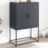 Visoka komoda antracit 68,5x38,5x107 cm čelična