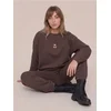 Sinsay - Dres joggeri sa vezanim medom - braon