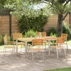 Vrtna stolica 6 pcs Prirodna nafta Čvrsto teak drvo