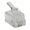 RJ9 Modular plug (4P4C), unshielded, stranded cable, 100 pieces
